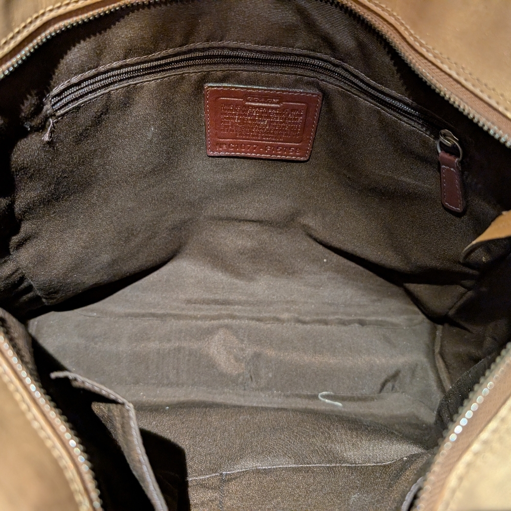 Coach Metallic Bronze Gold Accents Tote Bag In Great Shape - Picture 9 of 16